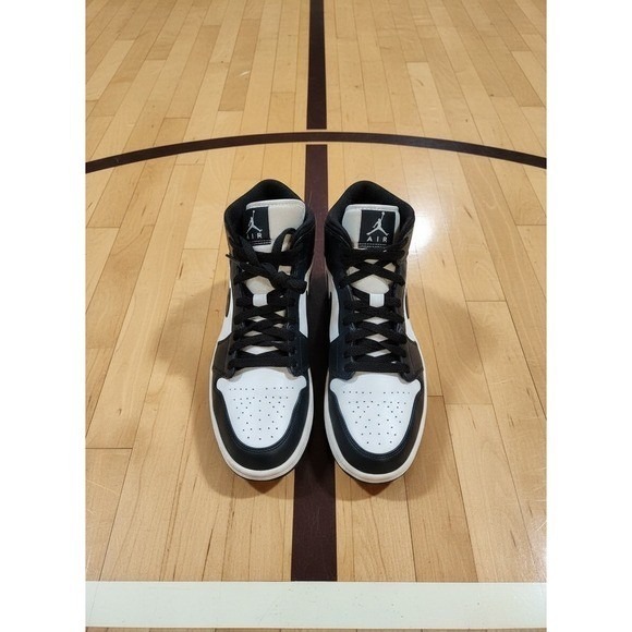 Air Jordan 1 Mid Men's Basketball Shoes Black White Armory Navy Size 10 OG‎ BOX - Picture 3 of 8